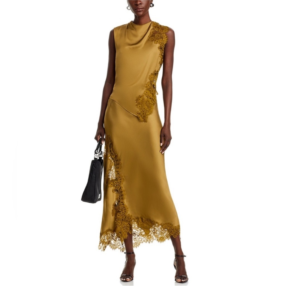 A.L.C. Gracie satin and lace top and skirt set